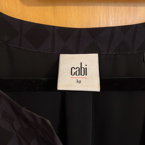 CAbi #3102 Women's Harlequin Diamond Print Long Sleeve Shift Dress Size large - Picture 2 of 5